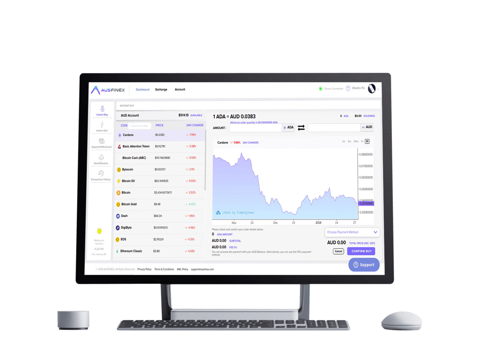 crypto assets exchange and payment platform