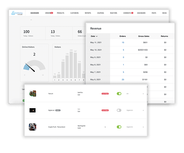 Powerful admin dashboard to easily manage operations